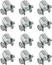 12pcs 6-8mm Gas Line Clamps Zinc Plated Mini Fuel Hose Adjustable Tube Clamp
