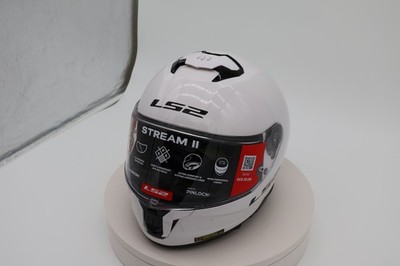 LS2 Helmets Stream II Full Face Motorcycle Helmet W/SunShield (Gloss White)