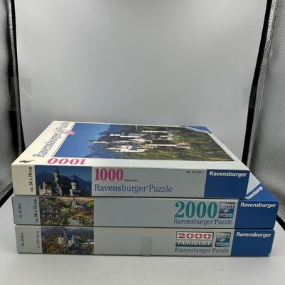 Lot of 3 Ravensburger Puzzles 1000-2000 (167036 New) 266916 153411   Complete