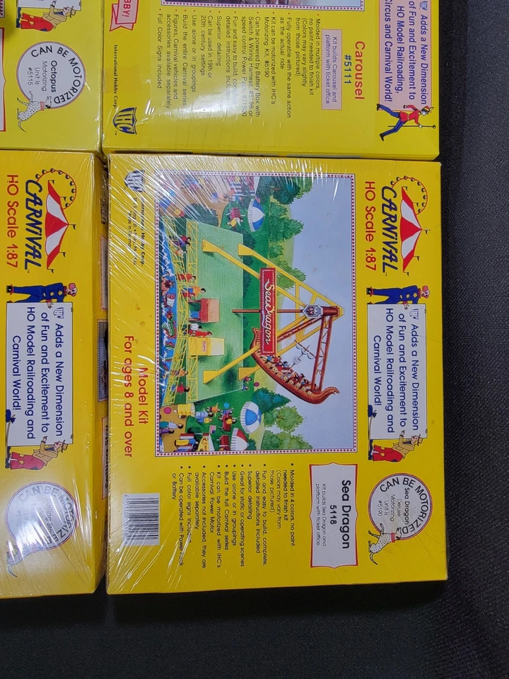 Lote de 4 kits de tren Carnival IHC HO #5110 5117 5118 5124 pulpo carrusel sellado Foto 4 de 4