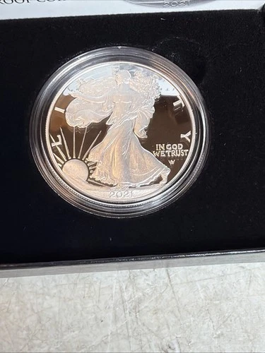 2021 W 1oz American Silver Eagle Burnished Coin BU Type 2