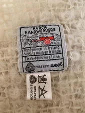 Vintage Avoca Handweavers Throw 46 x 46 Wool Handwoven in Ireland