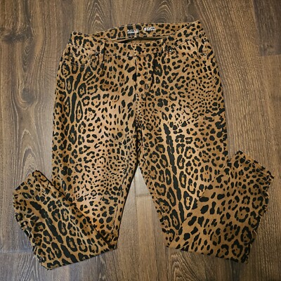 Bold Elements Women s Curvy Skinny Animal Print Jeans Size 8 Stretch 