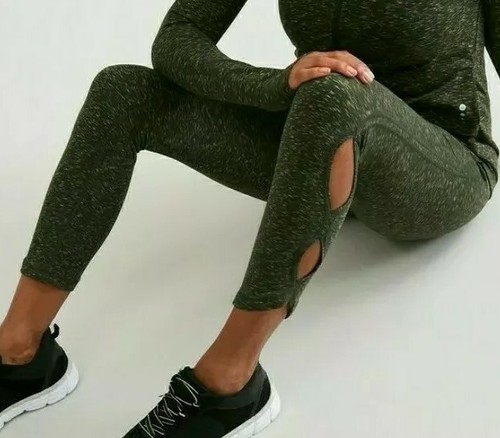 TU khaki space dye crop gym leggings 