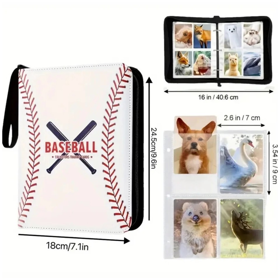 Baseball Card Binder With Sleeves 400 Pockets Gifts For Baseball Card