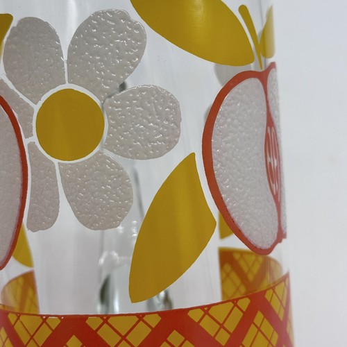 Jarra de Vidrio Mango Aplicado Texturizado Flor Margarita Manzana Blanco Amarillo Naranja - Imagen 12 de 16