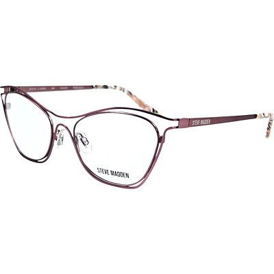 Steve Madden Candiid Womens Metal Eyeglass Frame Rose Gold 53-18