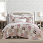 - Queen Quilt Set, Reversible Cotton Bedding with Matching Shams, Patchwork Insp