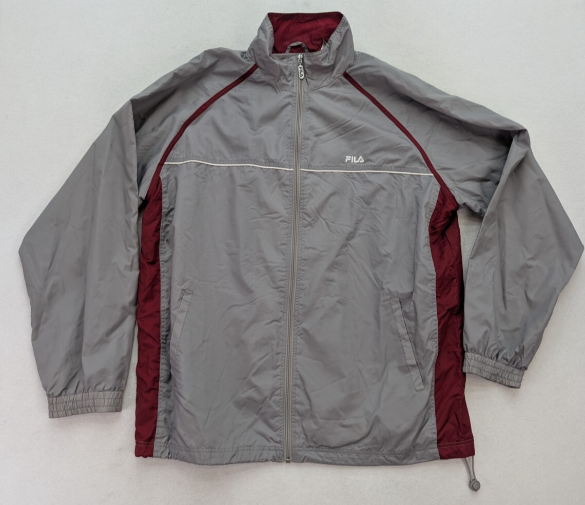 Giacca a vento uomo Fila taglia XL grigio marrone leggera