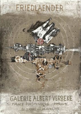 Expo 74 of Friedlaender-Galerie Albert Verbeke,Paris-21X 30''(Mourlot Lithograph)