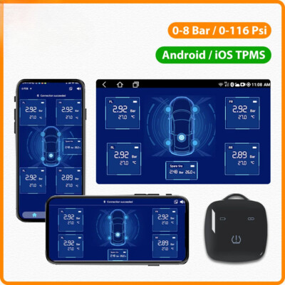#ad New Car TPMS for Android iOS Tire Pressure Monitoring Control System 4 5 Wheel $144.29