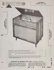 SAMS PHOTOFACT SERVICE MANUAL 436-16 SYMPHONIC RADIO 1261 1263