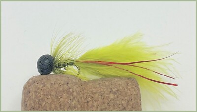 per Pack Booby Flash Damsel trout flies Olive Red Flash Booby