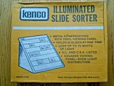 Vintage KENCO Metal & Plastic Illuminated Slide Sorter / Original Box Model 450