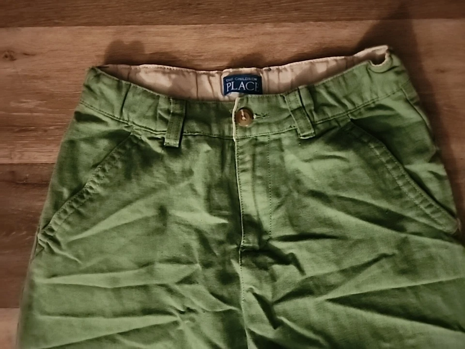 Vintage BOYS CHILDRENS PLACE GREEN COTTON/LINEN PANTS SIZE 14 - Image 3 of 4