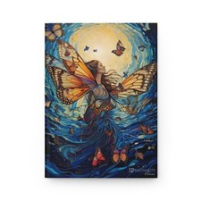 Matte Journal, Beauty and the Butterflies, Floral Notebook, Writing Journal,