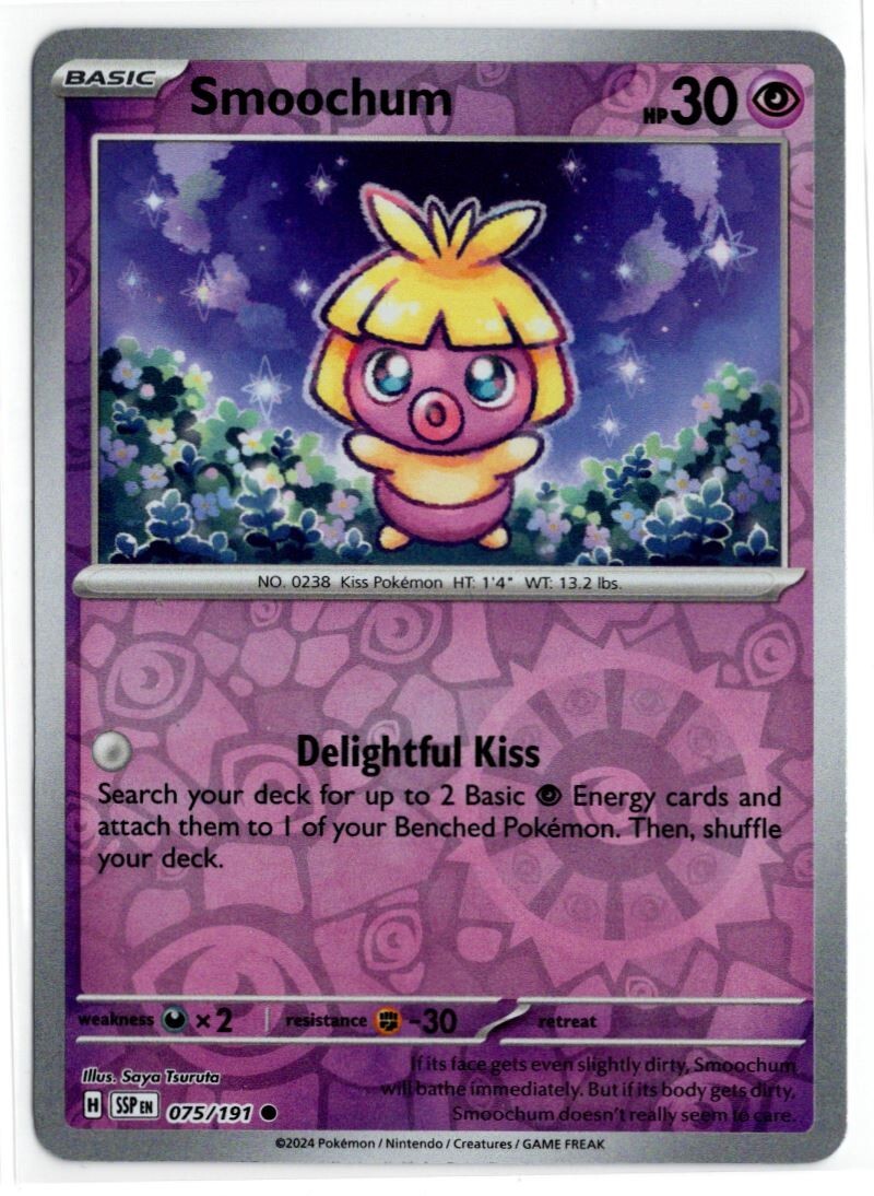 Pokemon Surging Sparks Reverse Holo 075/191 Smoochum