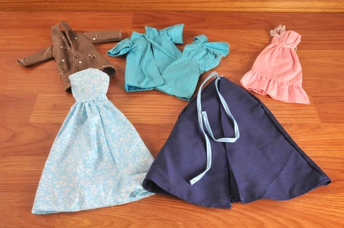 Vintage Lot of Barbie & Clone Clothes - Sweet 16 Coats Dress Cloak w/ Snaps Ties