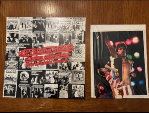 Vintage 1983 Mick Jagger, The Rolling Stones 8X10 Color Photo,4X6 Postcard& Flat