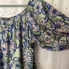 Women’s Pretty off Shoulder floral dress spring summer Oversize size 8 Party