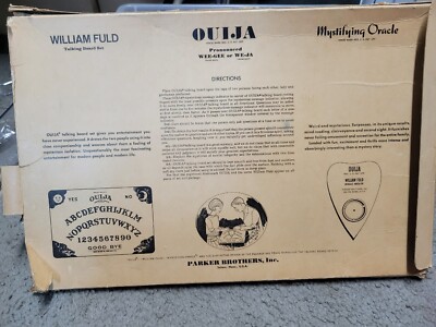 Vintage 1960s Ouija Board William Fuld w/ Planchette & Box The