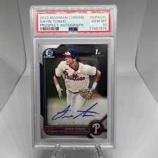 Gavin Tonkel, Prospect Autograph #CPAGTL - 2022 Bowman Chrome - PSA 10 GEM MT