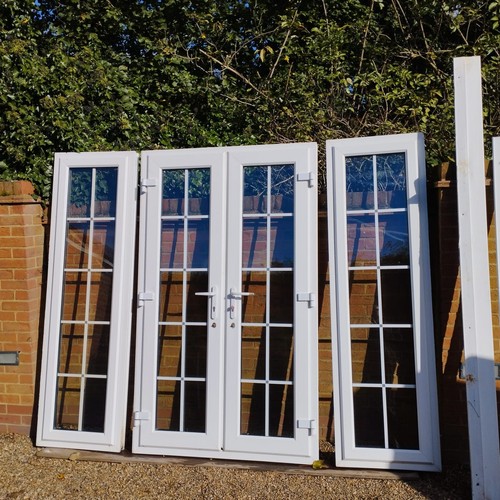 exterior external upvc double Glazed french doors in frame & Side