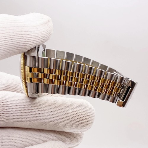 Rolex Datejust 36mm 16233 Jaune Acier Doré Diamant Argent Cadran Automatic Watch - Photo 7 sur 7