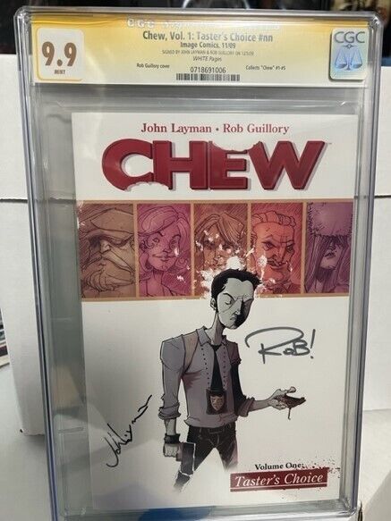 CGC 9.9 Signature Series - Chew Volume # 1 Image Comics 2009 TPB Trade Paperback