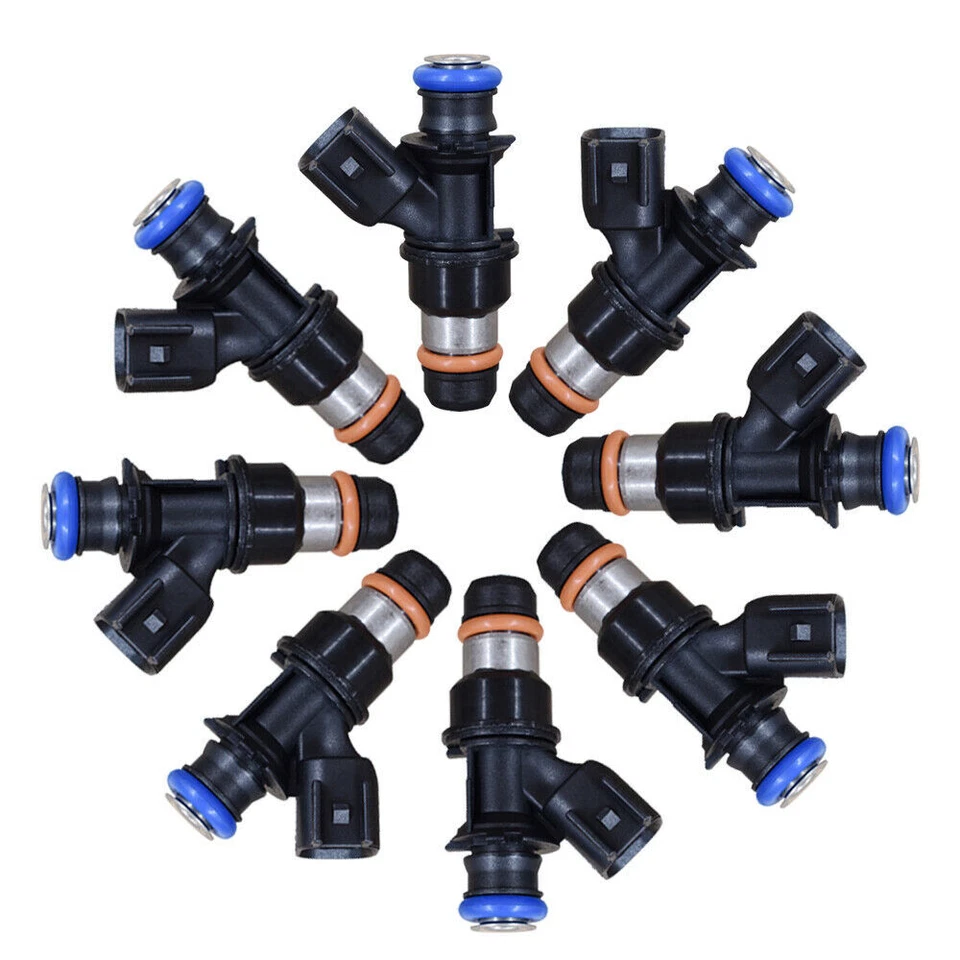 Set of 8 Fuel Injectors for Chevrolet Suburban 1500 5.3L V8 2007 2008 2009 Tahoe - Image 3 of 4