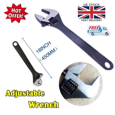 AUTOFATHER TOOLS Adjustable Quality Large Jumbo 18in/450mm Wrench shifting Spanner Tool Upgarde