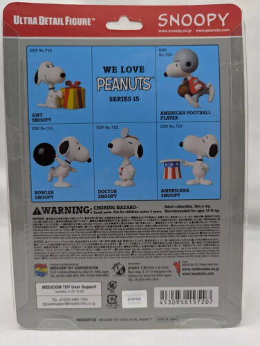 Medicom UDF No. Figura Snoopy jugador de fútbol americano serie 15 722 Peanuts - Imagen 4 de 4