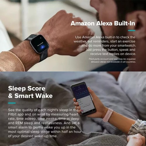 New Fitbit Versa 2 Fitness Health Smartwatch Heart Rate Monitor Activity Tracker - Picture 5 of 11