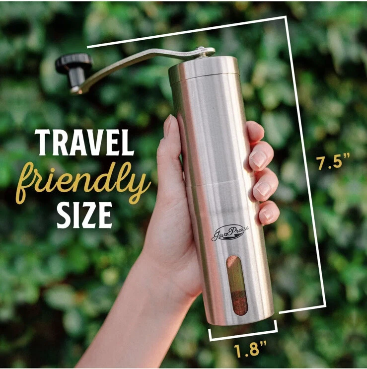 Manual Coffee Grinder Bean w/ 18 Adjustable Settings Stainless Steel Manual Burr - Image 4 of 4