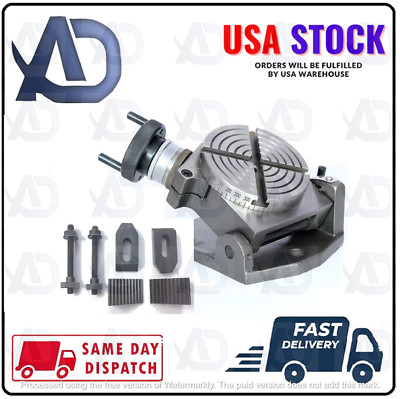 ADI HV 4'' Inch II 100 mm Rotary Milling Indexing Table with Clamp Kit - USA