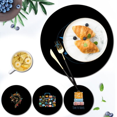 Runde Tischsets Esstisch Matte Abendessen Zuhause Küche Platzset rutschfest Platzset
