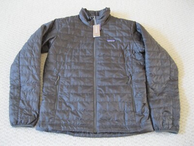 Patagonia Nano Puff Zipper Quilted Puffer Jacket 84212 Forge Grey