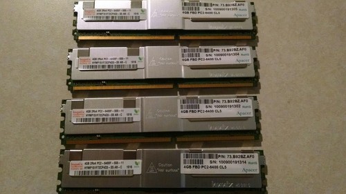Hynix Nanya 16GB 4x4GB PC2-6400F 2Rx4 DDR2 667MHz Server ECC FB RAM Memory Kit