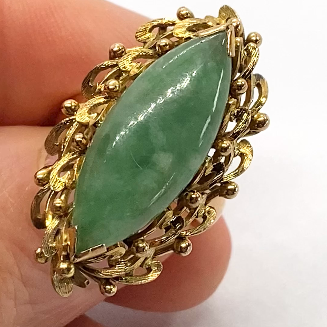 Bague En Jade Naturel De Thaïlande – 48,55 Carats, 26 Mm, Non Traitée, Pièce Rare