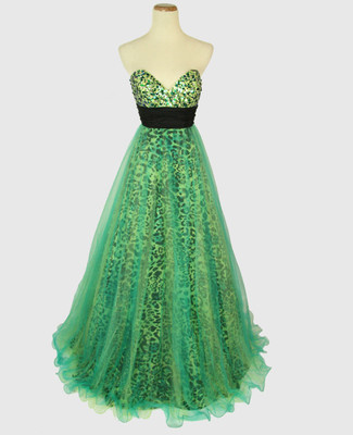 green lace jovani dress Jovani 23383 Prom Dress - Green main image 1