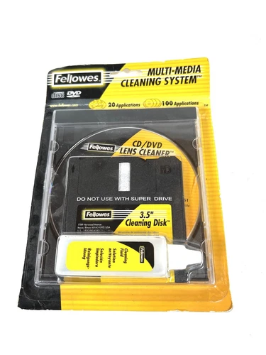 Fellowes Multi-Media Cleaning System 3.5" Disk CD DVD Drive 99751 - New Sealed