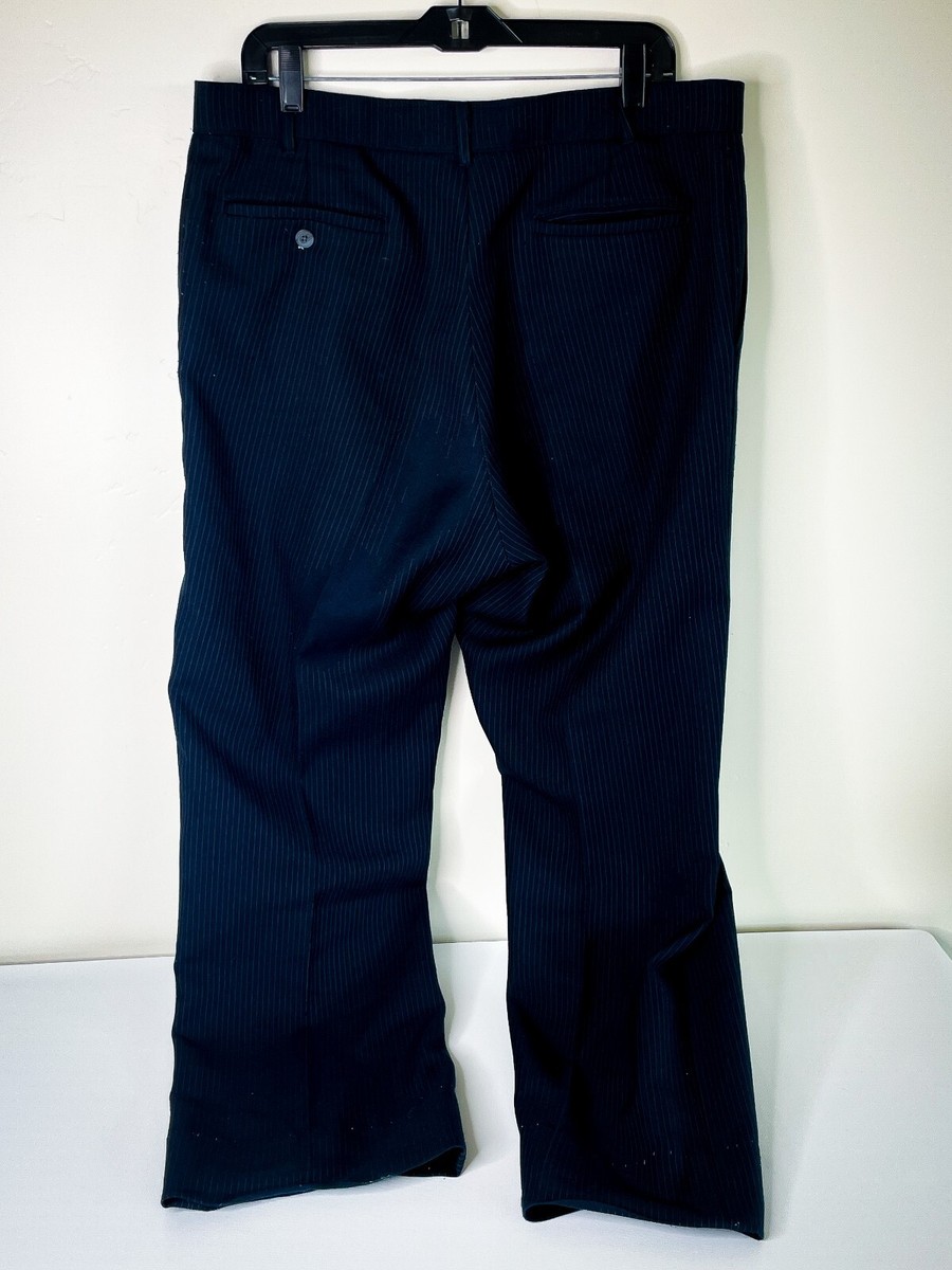 Levi's Action Slacks Pants Mens 41 x 34 Navy Blue Rare Pin Levi's Action Slacks Pants Mens 41 x 34 Navy Blue Rare Pin