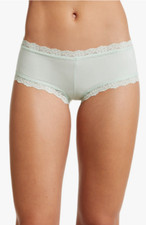 NWOT Hanky Panky Supima Cotton Boyshorts Panties, Cucumber Green, Size L