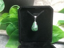 20" Black Cord Pendant Necklace Teardrop Stone Healing Crystal Quartz Chakra 314