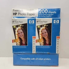 HP Premium Photo Paper 200 Sheets 4"X6" Glossy NEW SEALED IN BOX Q6561A