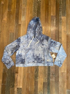 Mavericks Surf Shop Women's Cropped Hooded Sweatshirt Blue size XXL