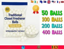 50/100/200/400 Classic Scent Closet Freshener Balls  Sealed Storage Packs