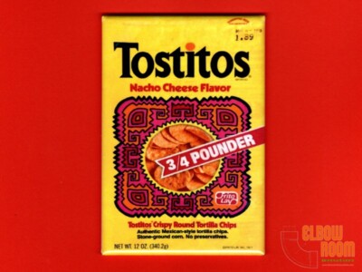 Tostitos nacho cheese chips vintage package art 2x3'' fridge magnet NOT FOOD