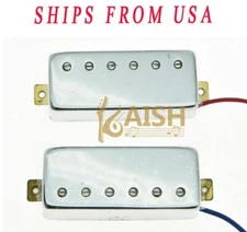 Chrome LP Guitar Mini Humbucker Neck Bridge Pickups Set  Pickups for Les Paul