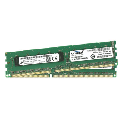 Crucial DDR3L 8GB ECC Unbuffered UDIMM PC3L-12800E 1600MHz 1.35V Memory LOT - Picture 11 of 15